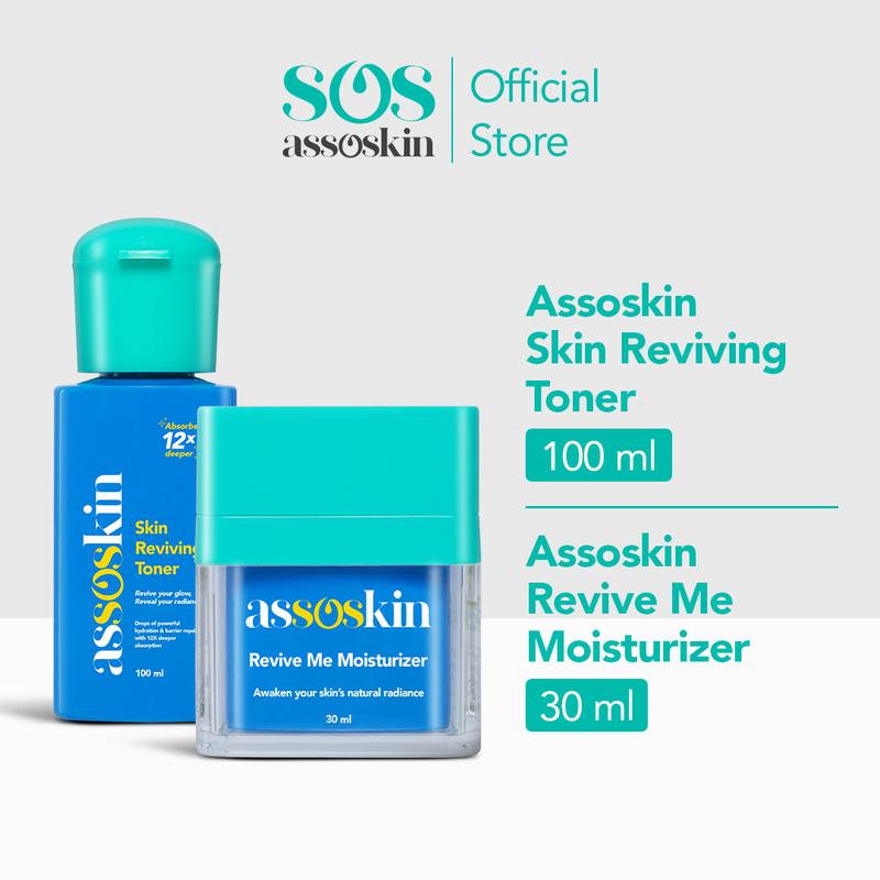 ASSOSKIN - [Bundling] Toner 100ml & Moisturizer 30ml | Pelembap dan Pembersih Pori - Pori 0