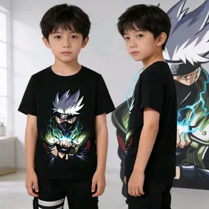 Kaos Anak Model Kakashi Jutsu Hitam Lucu Fashion