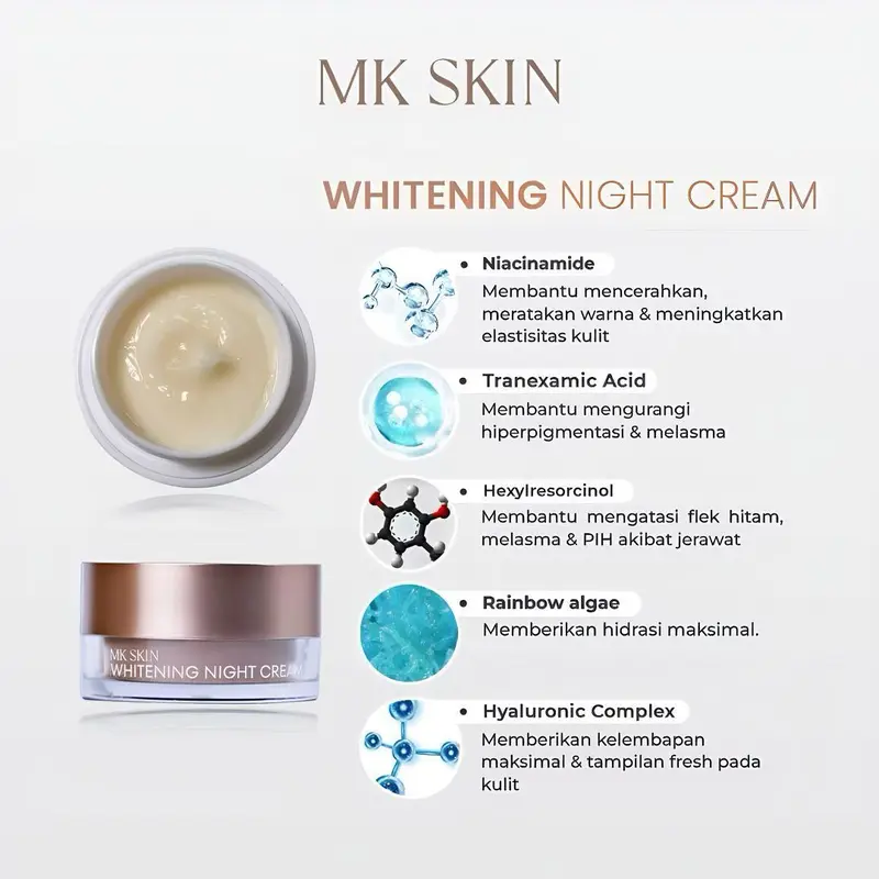(READY) PAKET WHITENING MK SKIN BY MAHARANI KEMALA - PAKET WHITENING MK SKIN | SKINCARE PENCERAH | KIT PERAWATAN KULIT 7
