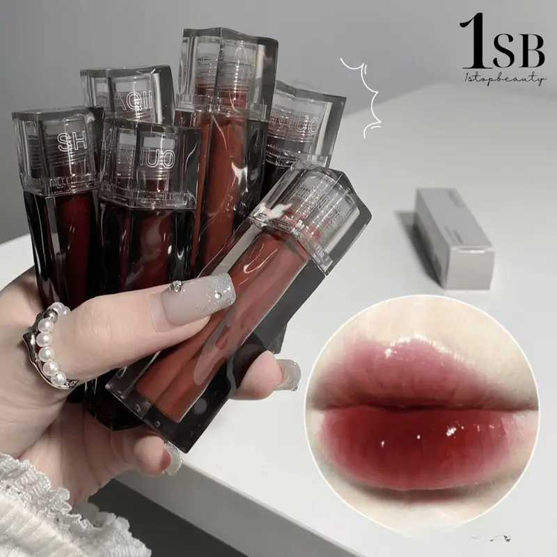 51/ SHAQINUO Glossy Mirror Lip Glaze Lipstick Bibir [1sb] 0