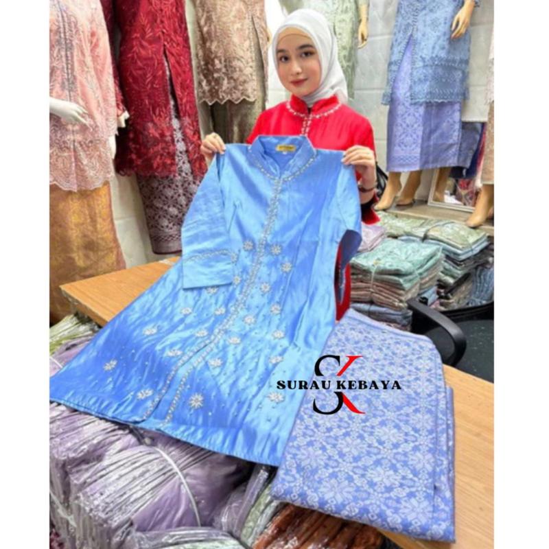 Setelan Taffeta Songket Modern Dan Elegan- Baju Kurung Kondangan Mewah Bridal Payet Modern Terbaru 2025 Dress Wanita Atasan Panjang Pesta Dewasa 9