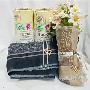 HIJAB BUCKLE SCARVES MOTIF BOX SILINDER