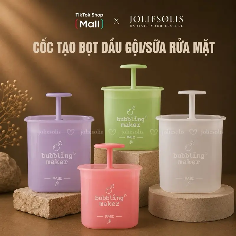 Cốc tạo bọt dầu gội, sữa rửa mặt hỗ trợ làm sạch sâu, nhiều màu, dành cho nữ, dụng cụ hỗ trợ Skincare Làm Đẹp Da Chất Liệu PP Kích Thước 5.8x10cm và 7.5x11cm