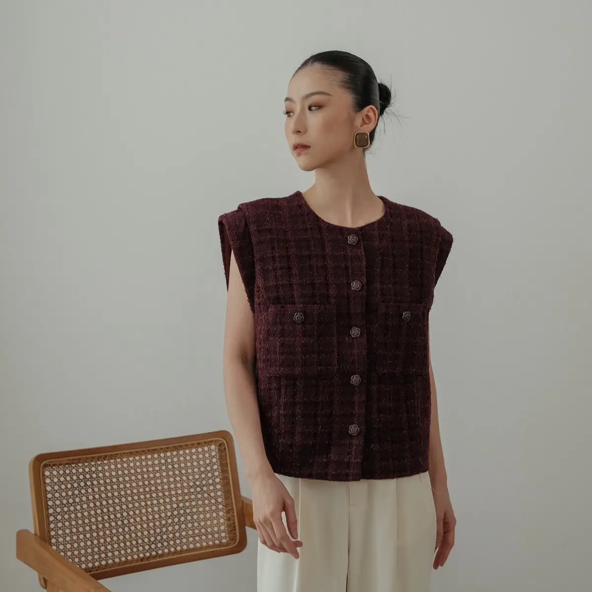 ￼KOOZEE - BARA ROSE TOP - VEST WANITA