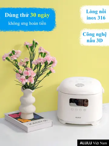Nồi cơm điện ALULU, Dung tích nấu cơm 1.2L / 1.8L, Bảo hành 12 tháng