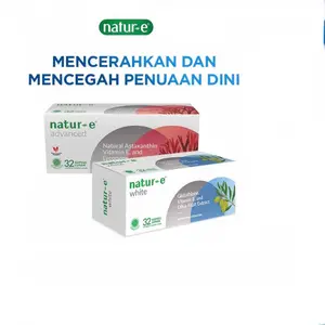 NATUR-E PAKET SUPLEMENT WHITE & ADVANCED isi 16/32 (untuk kulit cerah & bebas kerutan serta flek hitam)