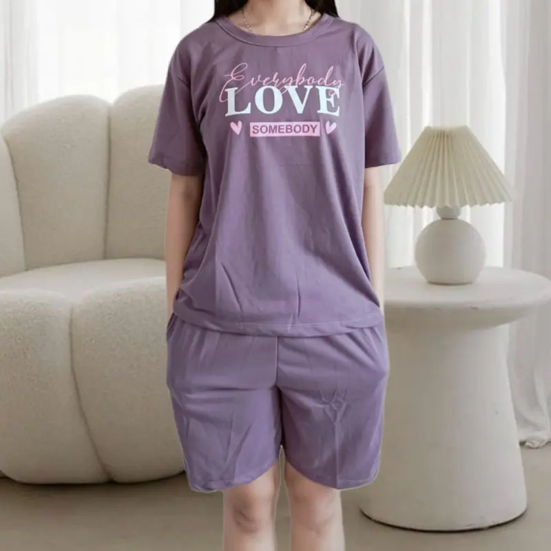 SETELAN PENDEK LD 110 WANITA BAHAN BABYTERRY 0