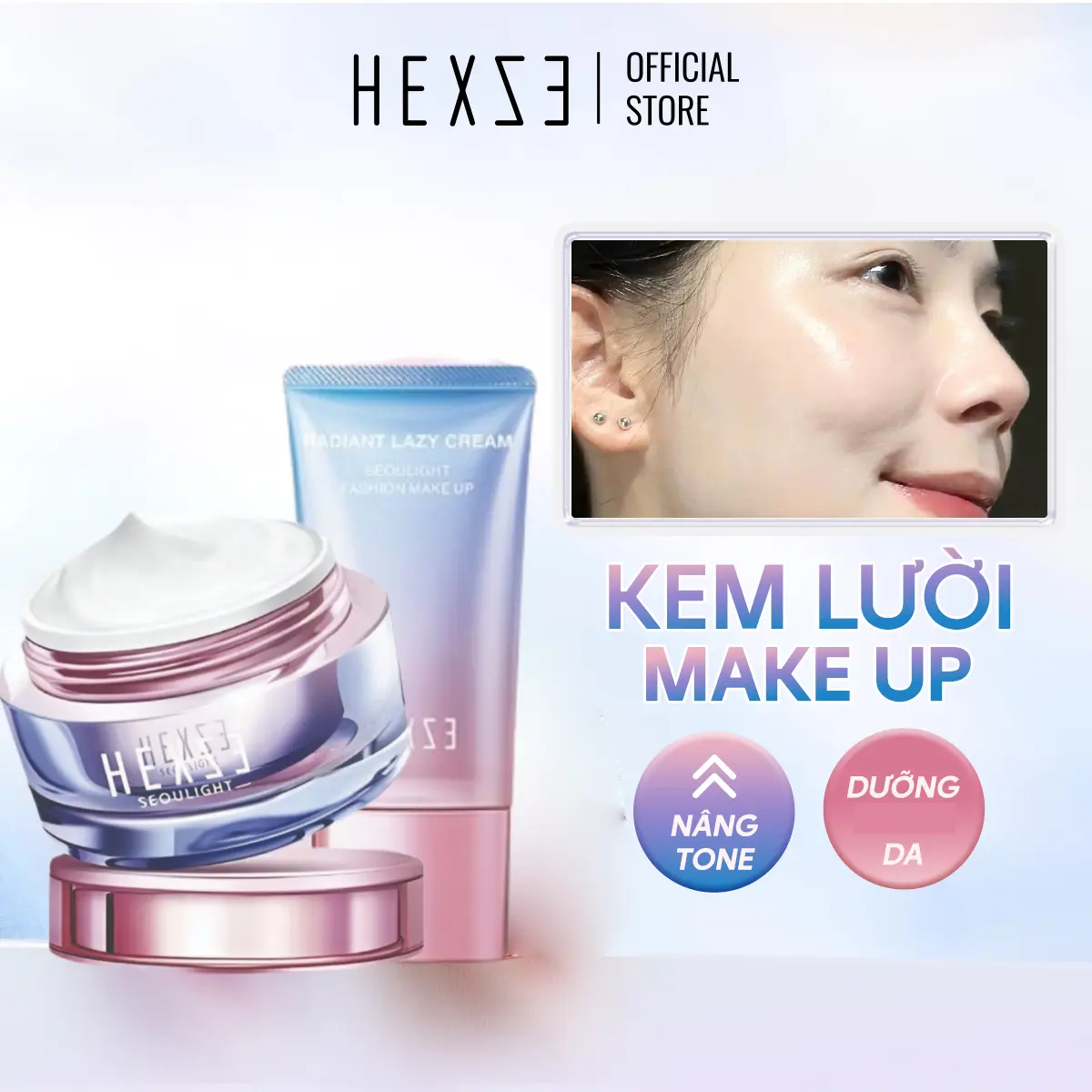 HEXZE Kem Lười Dưỡng Ẩm HEXZE Radiant Lazy Cream 50g Nâng Tone & Dưỡng Da Hiệu Quả