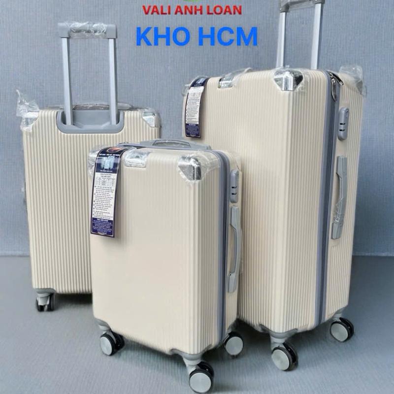 VL01-Vali khoá kéo du lịch CAO CẤP LOẠI DÀY, ĐẸP Y HÌNH-Nhựa dẻo PC+ABS chống va đập cực tốt,Bánh xe cao su360.SIZE 20,24,28(TẶNG TÚI ĐỰNG GIÀY)BH 2 năm phụ kiện rời.KHO HCM-RA BẮC 5 NGÀY