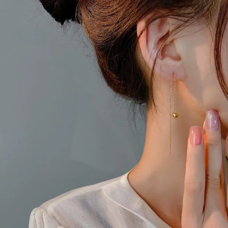 Anting Bulat Wanita Kekinian Model Jurai Titanium Anti Karat 2