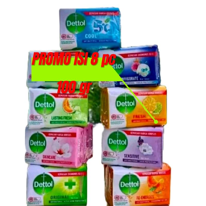 Sabun Mandi Dettol 100 gr Variant Skincare, Moustere, Cool, Fresh, Lastingfres, Reenergize, Family Protect - Promo Cuma 36k, Dapat 6 pc - Soap Wangi Tubuh Mencerahkan Perawatan Hijau Membersihkan Tangan Cair sabundettol 0
