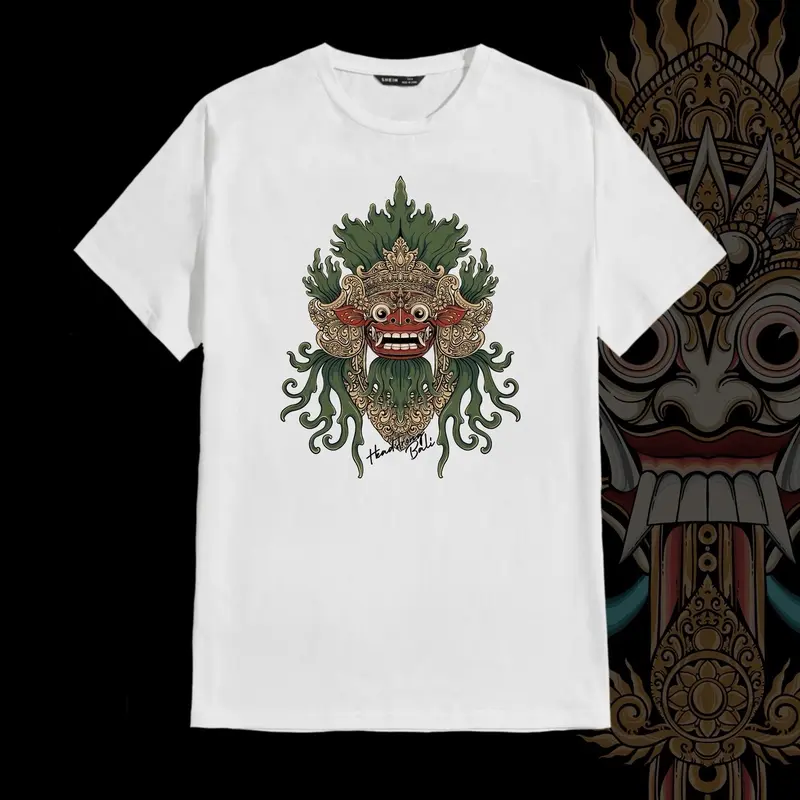 Kaos Barong X Simbar dengan design balinese art 1