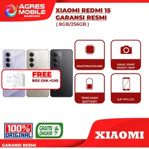 [ TIKTOK ] [ AGRES X ANDRIYADISHOW ] XIAOMI REDMI 15 ( 8GB/256GB ) GARANSI RESMI | CHIPSET SNAPDRAGON 685 | IPS LCD 6.9 INCH REFRESH RATE 144HZ | DUAL KAMERA 50MP |  7000 MAH BATTERY + PENGISIAN DAYA CEPAT 33W