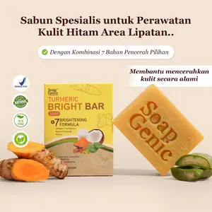 SOAP GENIC Sabun Buat Selangkangan Hitam Turmeric Bright Bar BPOM 80gr