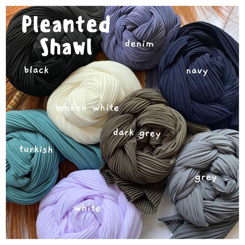 PASHMINA PLISKET TANPA LIPATAN UKURAN 180 x 75cm 4