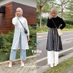 Ghanimi – Talia Tunik | Tunik Outer Brukat | Tunik Casual & Elegan | Outfit Lebaran & Hari Raya  | Atasan Kondangan Simpel