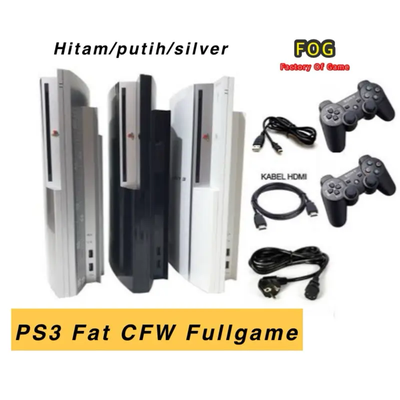 PS3 FAT Berbagai Giga CFW Fullset Fullgame