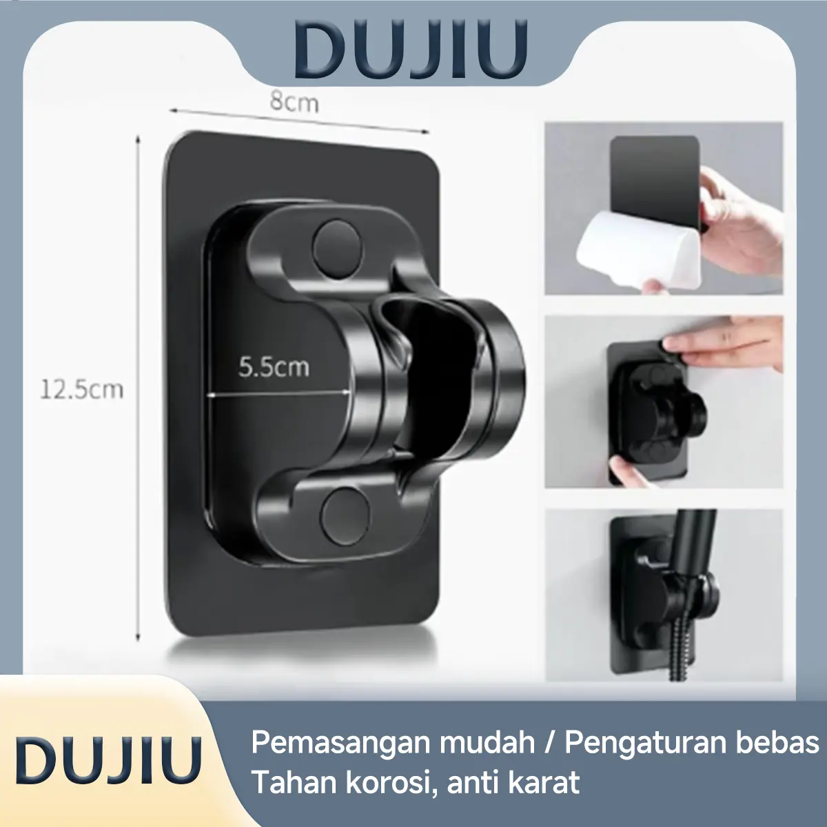BOGAGROUP Dudukan Semprotan Shower Dinding Sudut Dapat Disesuaikan Mudah Dipasang Pengait Dinding Kamar Mandi Murah gantungan kamar mandi dinding gantungan baju kamar mandi niche shower shower tanam dinding shower niche kamar mandi kecil shower set