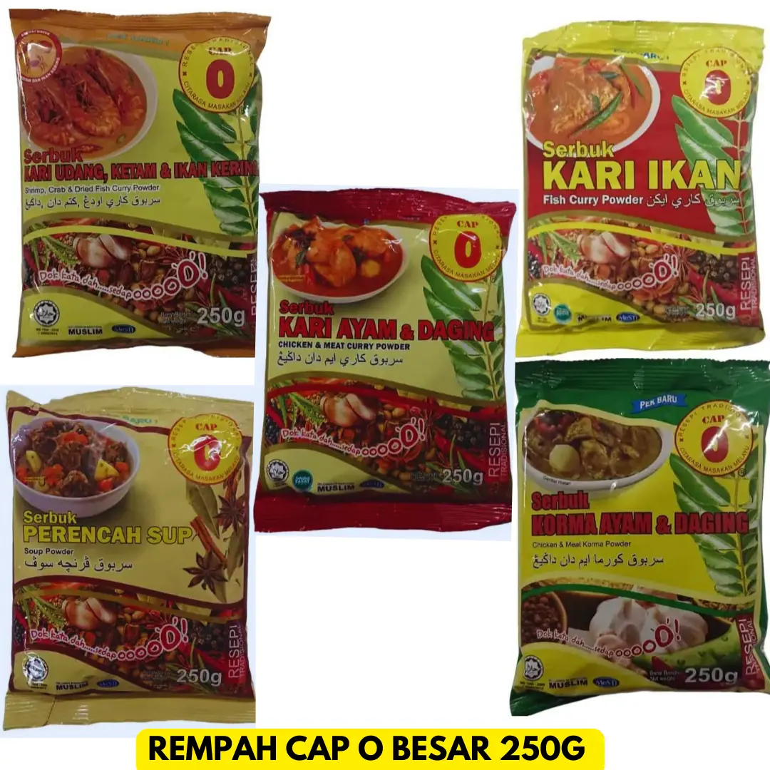 REMPAH CAP O PEK BESAR 250G Cooking Kari