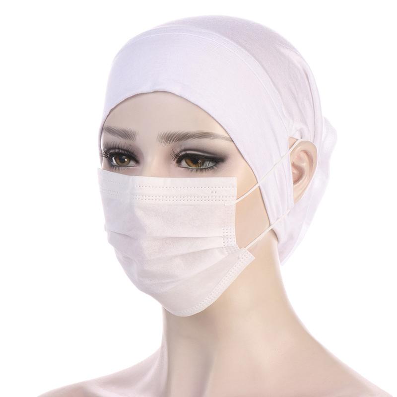 Product Introduction of Mũ Turban cho phụ nữ, có thể co giãn, Mũ trùm đầu bên trong, có xỏ lỗ tai, không bao gồm mặt nạ 13