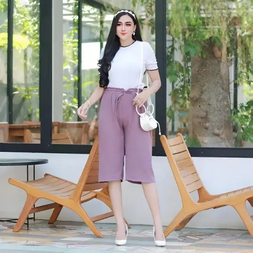 KULOT KRINGKEL 7/8 DI BAWAH LUTUT CELANA PENDEK WANITA TERBARU BAHAN KRINGKEL PREMIUM Crinkle 1