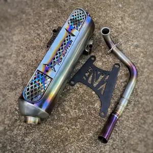 Knalpot Kondoman Luster V2 Blue Khusus BEAT Scoppy VARIO 110 FREE  BREKET besi TNR RACING MUFFLER