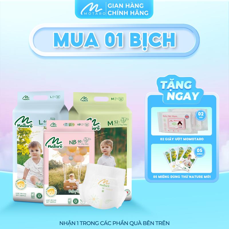 NATURE CÓ QUÀ 1 Bịch Tã Bỉm Dán Quần MOMO NATURE 2025 Siêu Mềm Mỏng Thoáng Khí Thấm Hút Tốt