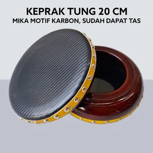 Keprak Keplak Donat Natural Rebana Hadroh Size 20 Cm, Kayu Mahoni, Include Tas Alat Musik Tradisional