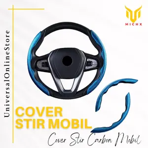 Universal Cover Stir Mobil Sarung Stir Mobil Carbon Fiber