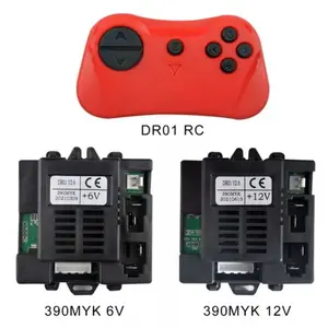 Remot receiver mobilan aki dr01 v2.6 390myk remote control reciver 6v 12v 7pin remot merah module kotak hitam mesin mobilan anak mobilan anak accu 6vo Toy
