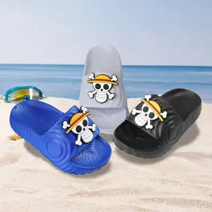 Sandal Selop Anak Laki Laki Sandal Anime One Piece Anti Slip Bahan EVA Empuk Sandal wanpis Daily Anak cowok Nyaman Size 24-35 2562K-2 2562T-2