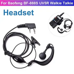 Headset Earphone K-Plug Wired Two Way Ham Radio Earpiece For Baofeng BF-888S UV5R Walkie Talkie 992 Earwear  For BF-888S UV5R UV82 Quansheng UV-K5 UV-K6