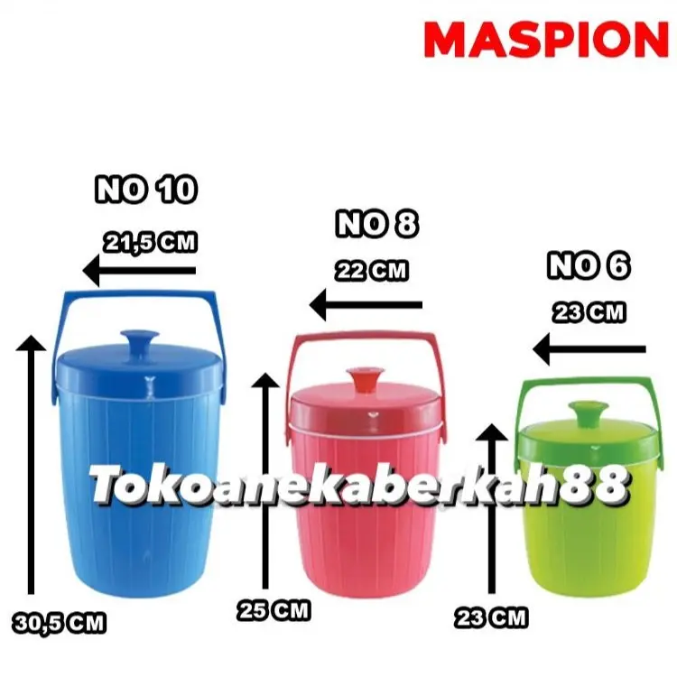 Maspion Termos Es / Termos Nasi / Rice buceket / Ice Bucket USA Nomor 6 , 8 , dan 10 1