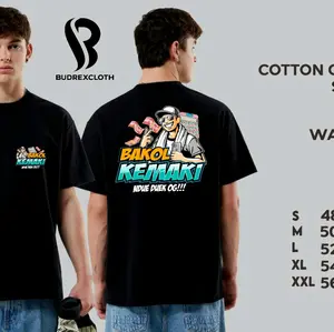 Kaos kata kata Bakol kemaki terbaru sablon DTF lengan pendek pria dan wanita Katun Dewasa