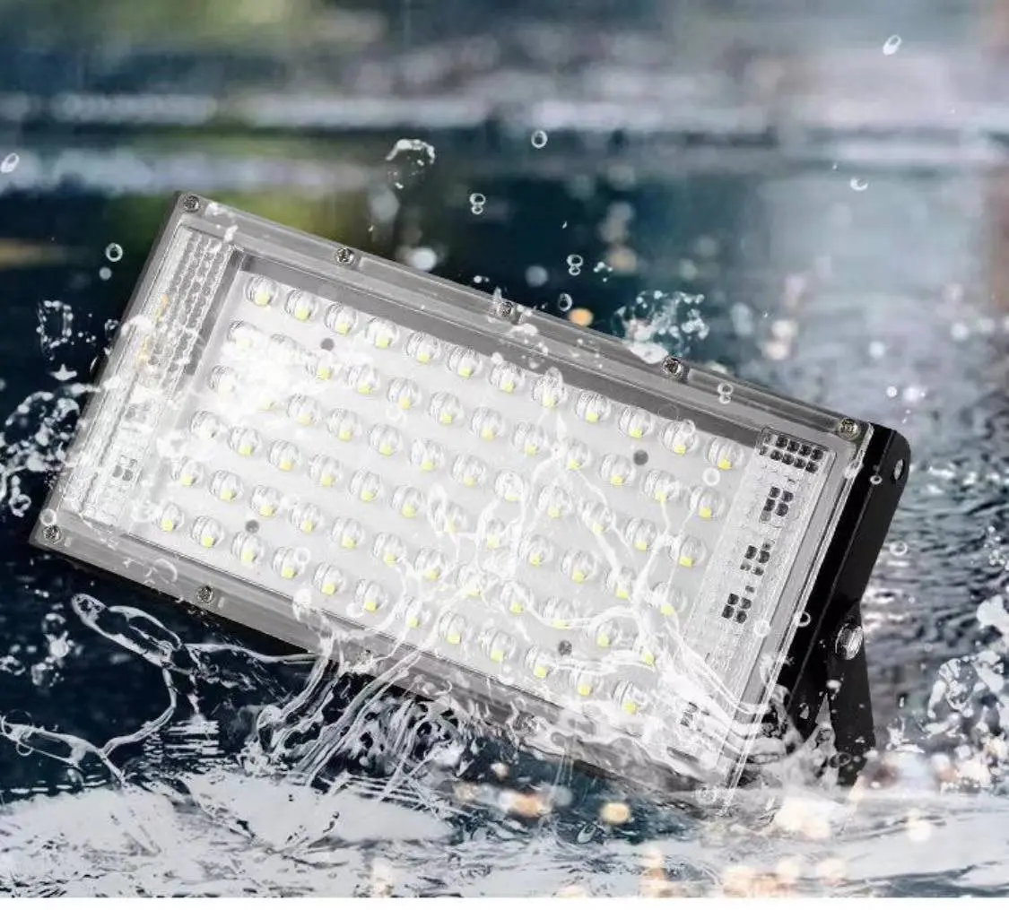 LAMPU SOROT TEMBAK LED SLIM 50 WATT 50W  SLIM LED FLOODLIGHT Putih