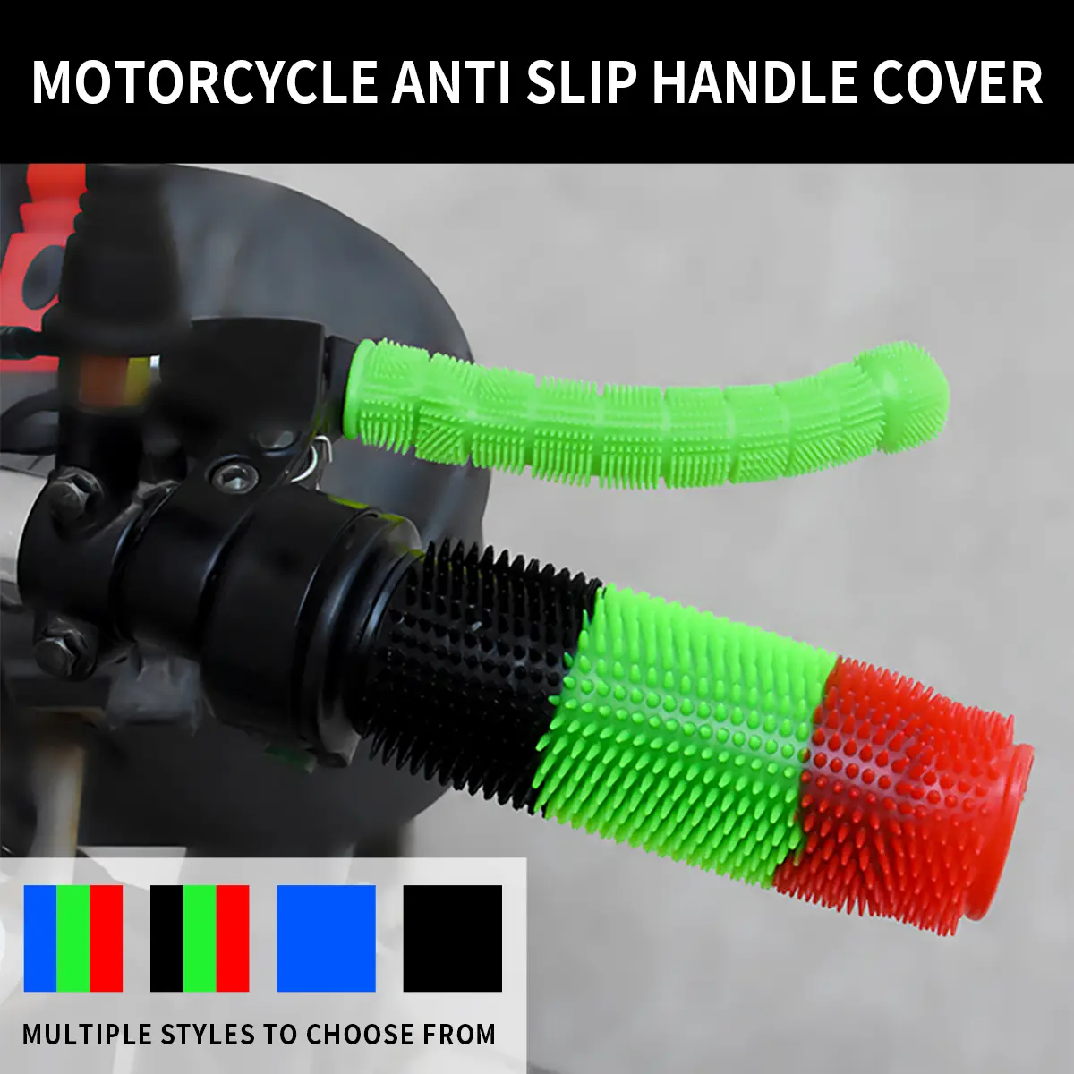 Motorcycle modification accessories handle cover, anti slip and sweat resistant rubber cover, plush cover, thickened throttle handle cover