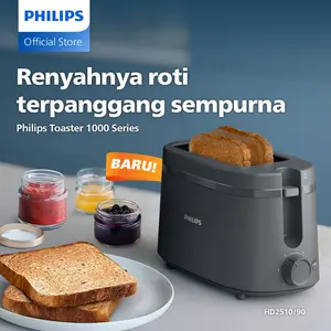Toaster Philips - HD2510/90 Hitam - Philips Pemanggang Roti Philips Toaster Pemanggang Roti Listrik Philips