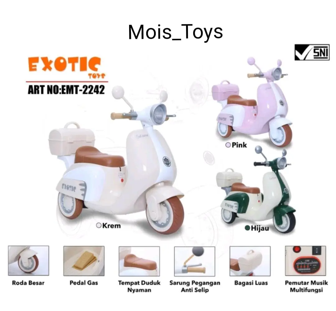Mainan Motoran Aki Anak Exotic EMT2242 EMT 2242 EMT-2242