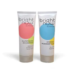 Wardah Bright by Wardah GLUTATHIONE BIO-ENZYME SMOOTH GLOW F(X) & Vitamin C Mugwort Clay Oil CTRL Facial Foam 100ml - Creamy & Berminyak