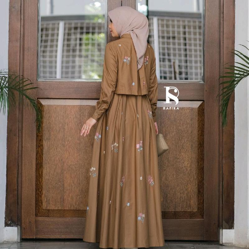GAMIS DRESS TERBARU HABIBA MIDIDRESS PREMIUM ORI BY RAFIKA 4