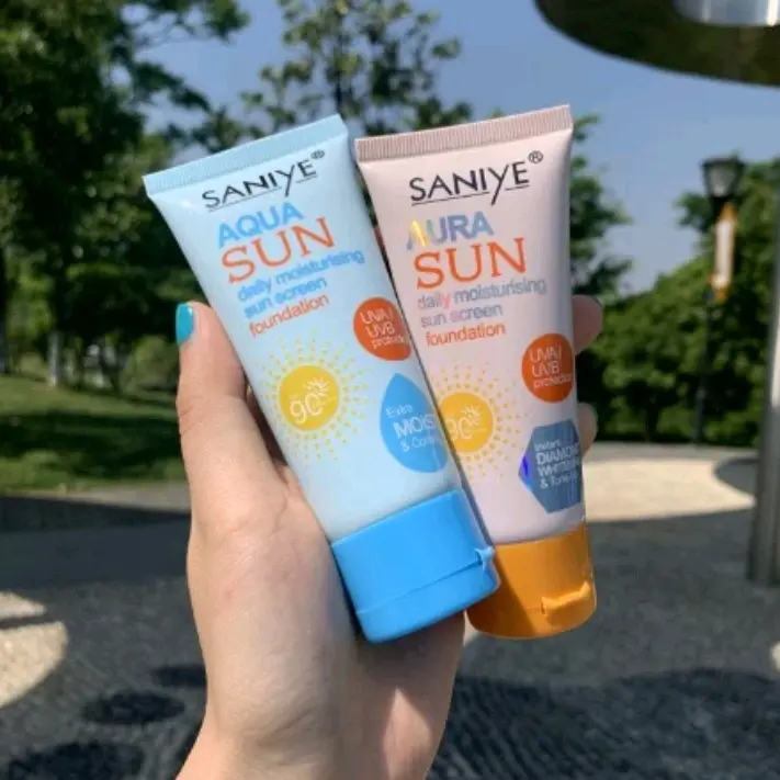 SANIYE SUNSCREN daily Spf 50+ PA+++ yang mencerahkan dan Waterproof Sunblock