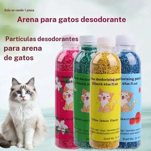 Desodorizador para arena de gato, 1 unidad eliminador de olores para arena de gato, control efectivo de olores, adecuado para caja de arena de gato, mascotas pequeñas, suministros de limpieza para mascotas