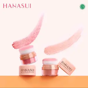 Hanasui Perfect Cheek Blush & Go Powder Peach Kosmetik Pewarna Wajah Cantik Natural Radiant Finish Travel Friendly