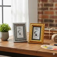 Gambar FRAME FIGURA BINGKAI 4R MOTIF Ukir Tempoe Doeloe - Frame 4R Gold Ukir dari KnRAcc Kota Bandung 1 Tokopedia