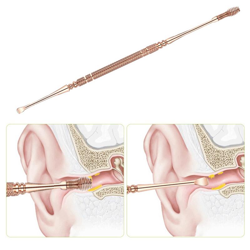 Product Introduction of Double Head Stainless Steel Spiral Earpick Ear Scoop Earwax Digging Tools Earwax Curette Spoon Care Ear Clean Toolear Cleaner 19