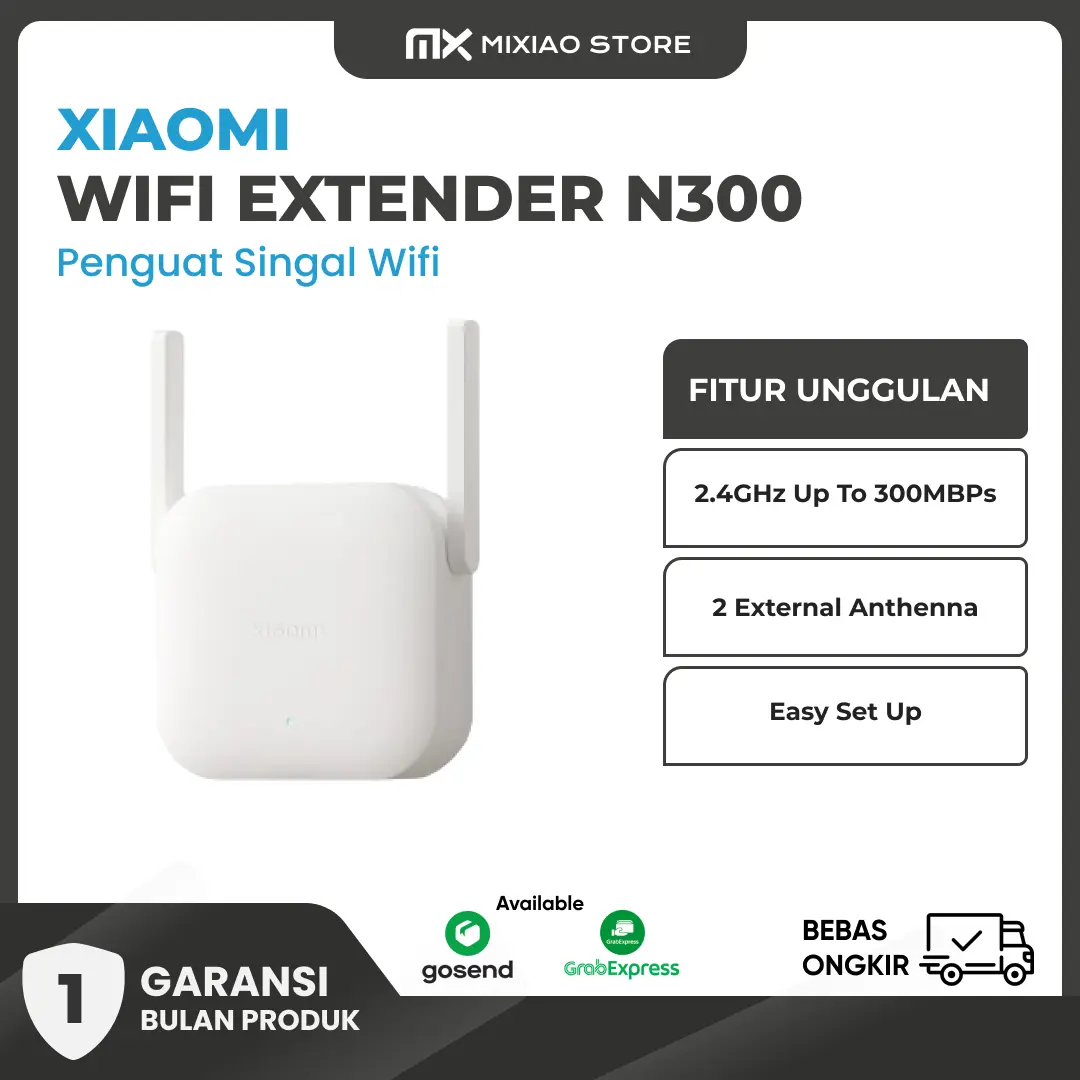 Xiaomi WiFi Range Extender N300 Penguat Signal Wifi