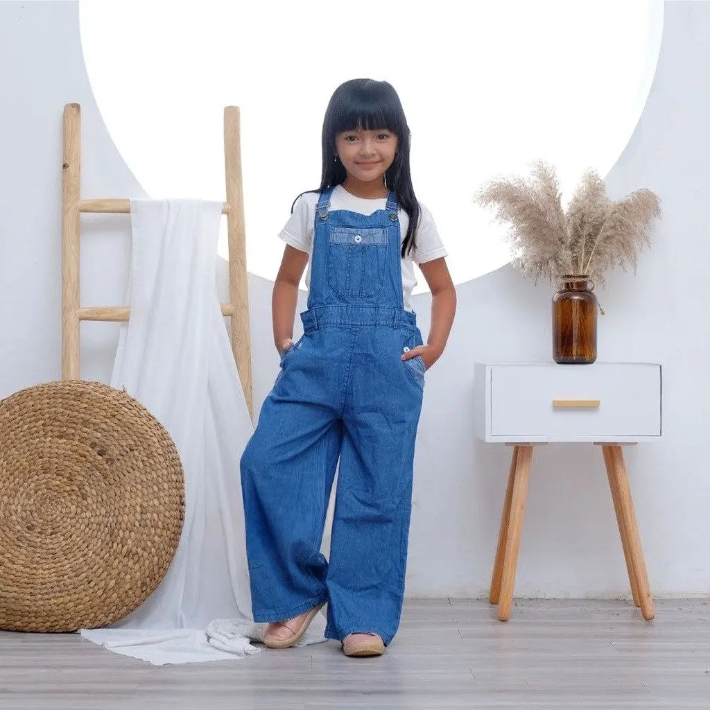 Baju Kodok Anak Jeans Kulot Umur 5-15 TH