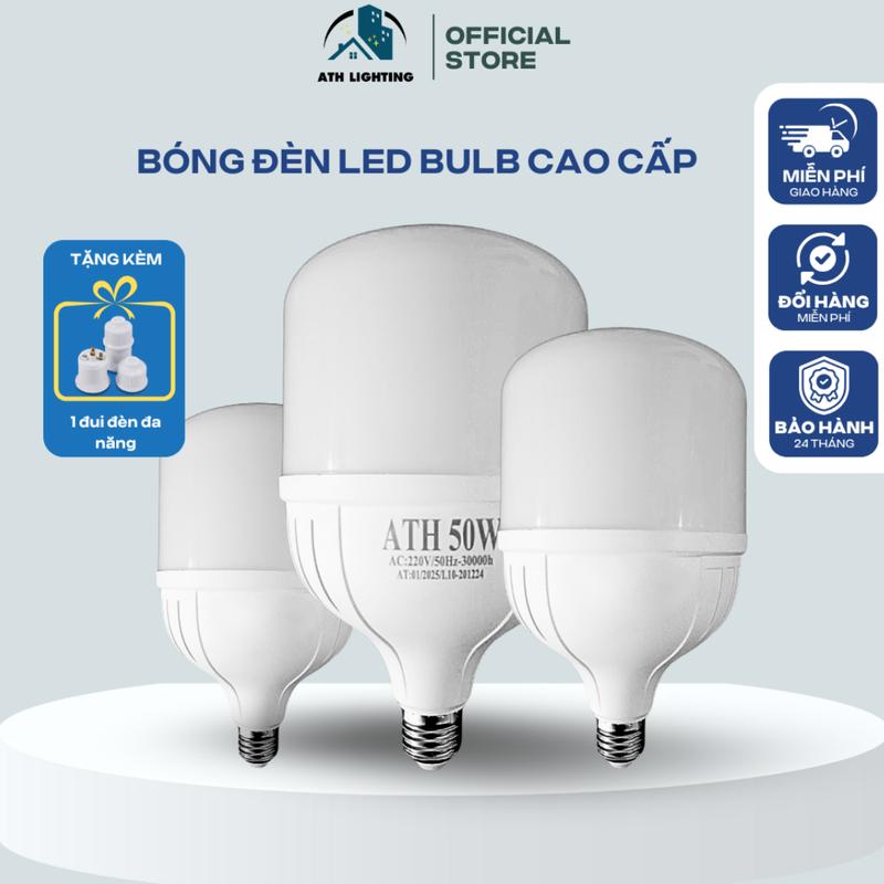 ATH LIGHTING Bóng Đèn LED Búp Trụ Siêu Sáng Tiết Kiệm Điện Sáng Trắng 6500K bóng đèn thông minh đèn tuýp & dải đèn led bulb bóng đèn đèn tuýp & dải đèn led bulb bóng đèn