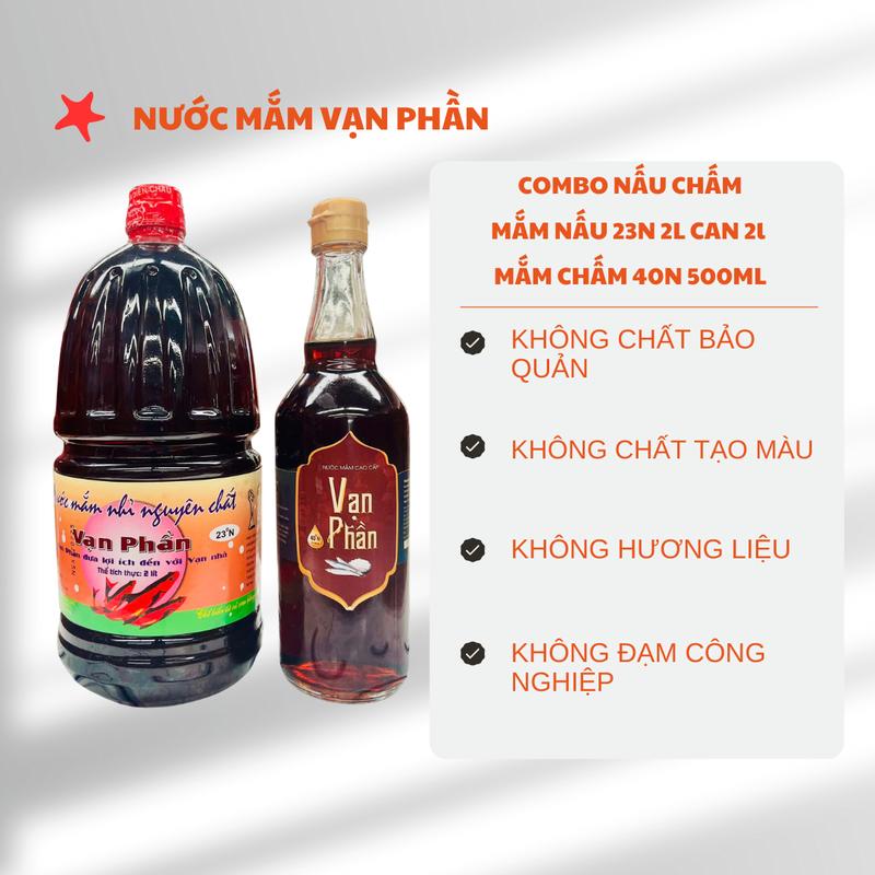 Nước mắm nhỉ chuyên nấu 23N 2L và chai mắm chấm 40N 500ml thủy tinh. Mắm nguyên chất làm từ cá và muối ăn