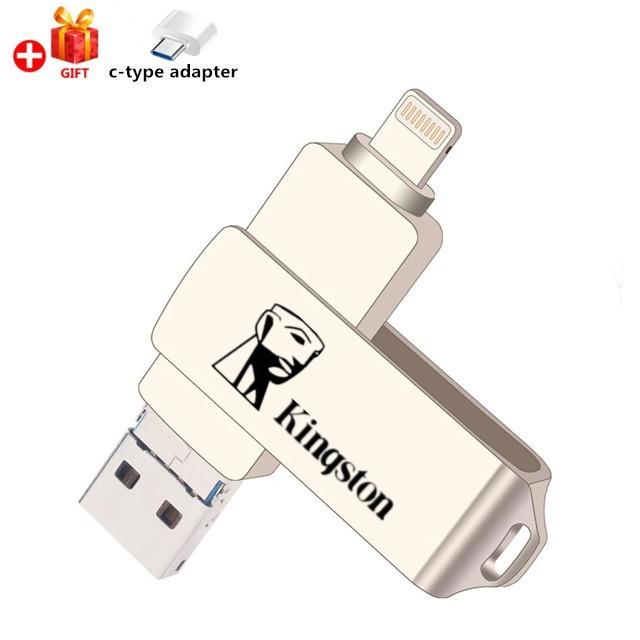 Kingston Bộfor IPhone IOS USB 3.0 Flash Drive 2TB/1TB OTG 3 in 1 Memory Stick…
